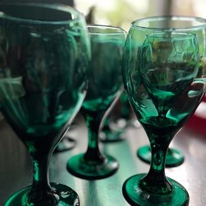 Set of 8 Libbey Teardrop Glasses